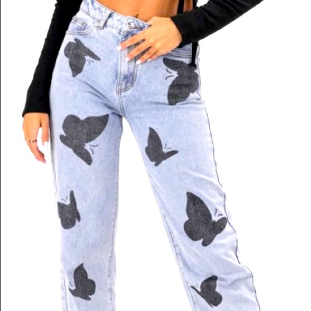 Adika light wash butterfly jeans, sold out online!